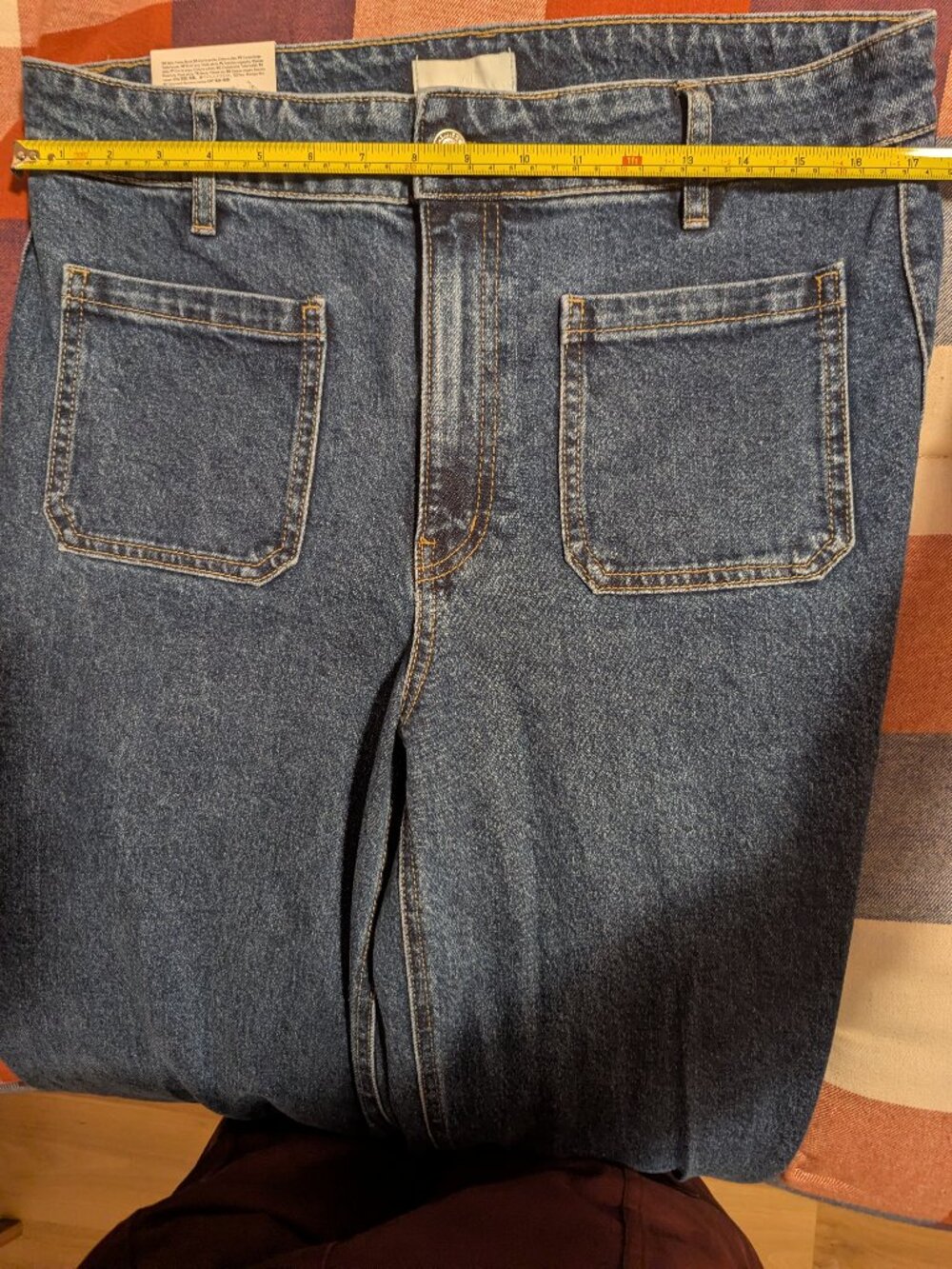 H&M NWT Wide Leg Jeans Size 14 longer inseam 31" - Picture 4 of 7